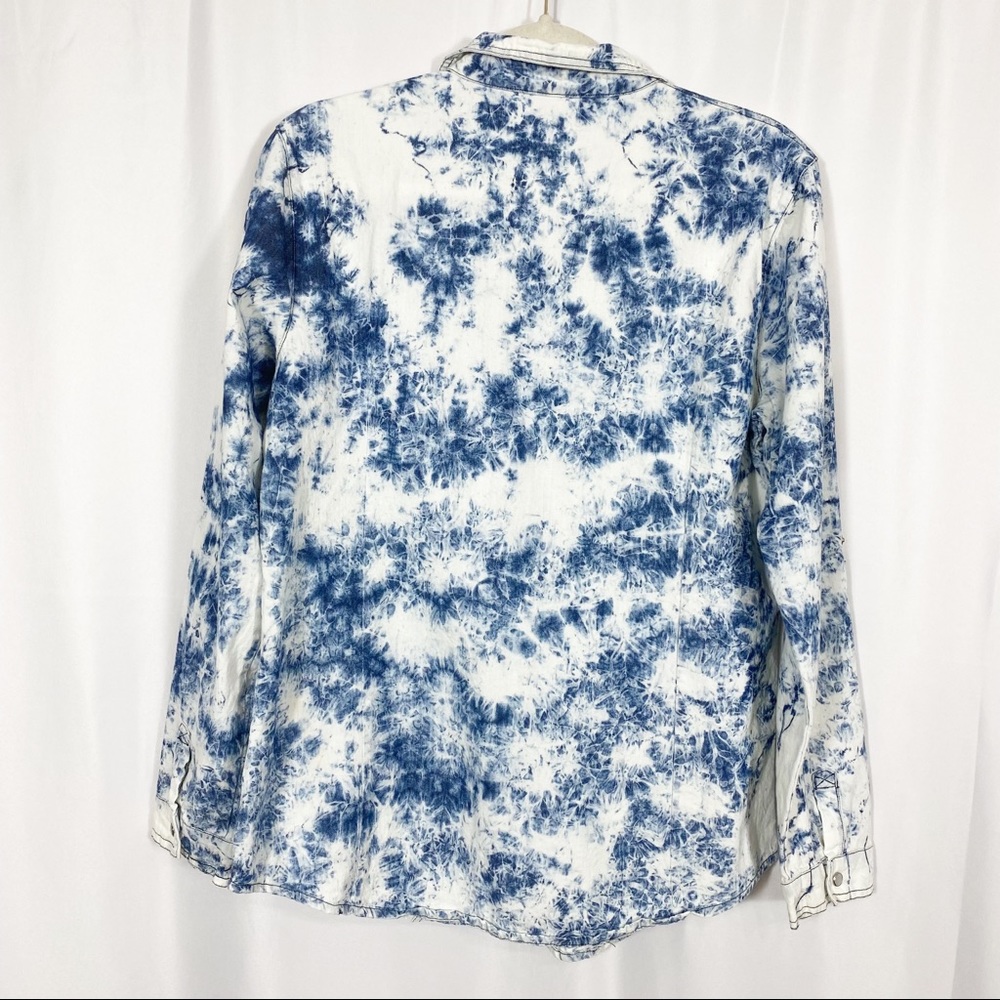 Carmar Bleached Chambray Pearl Snap Western Rodeo Top - Picture 2 of 10
